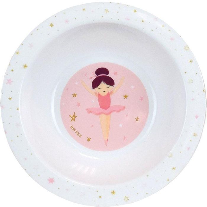 Vajilla - FUN HOUSE - BAILARINA - Plato hondo Ø16 cm, plato llano Ø22 cm, vaso 220 ml y peluche musical 40 cm 3 Vajilla - FUN HOUSE - BAILARINA - Plato hondo Ø16 cm, plato llano Ø22 cm, vaso 220 ml y peluche musical 40 cm 3