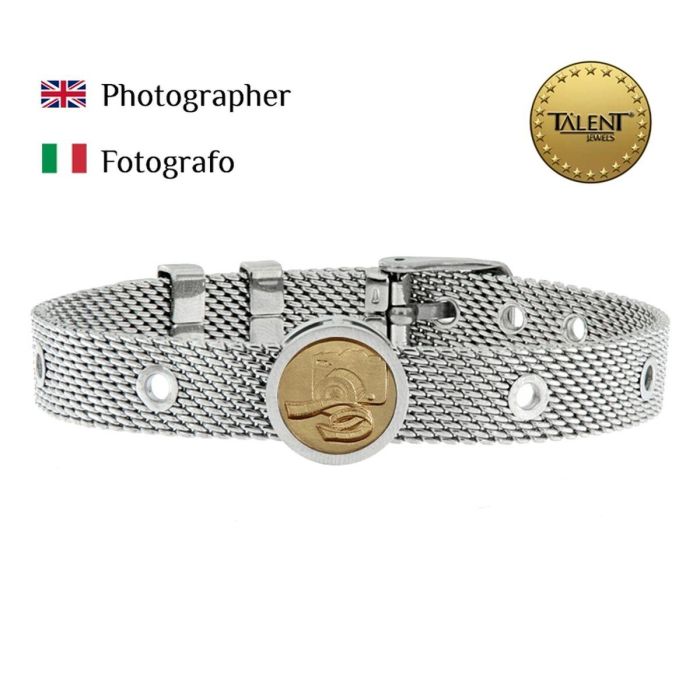 Pulsera Unisex Photographer Talent Jewels TJA-3-07-01-1-235 Plateado 1