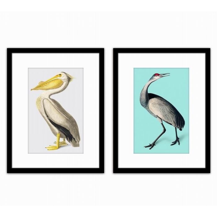 DKD Home Decor Cuadro Tropical Multicolor 2 x 45 x 35 cm (4 Unidades) 1