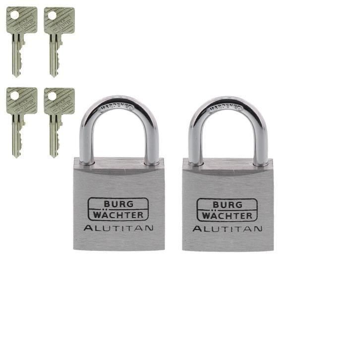 Juego de 2 candados - BURG WACHTER - DUO 770 30 SB - 30 mm Alutitan, doble cierre, anti-picking 4 Juego de 2 candados - BURG WACHTER - DUO 770 30 SB - 30 mm Alutitan, doble cierre, anti-picking 4