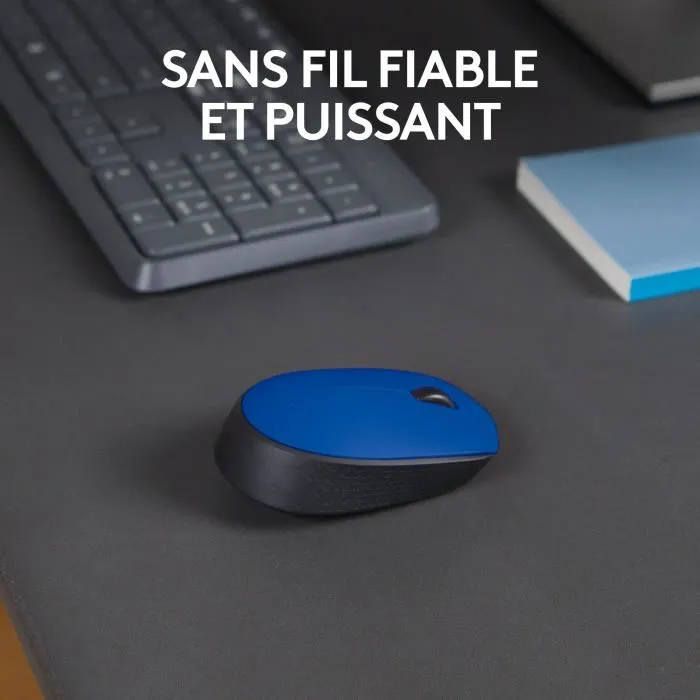 RATON LOGITECH M171 INALAMBRICO AZUL/NEGRO 1