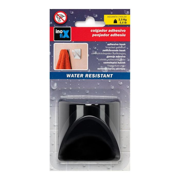 Colgador resistente al agua "cinta" negro mate 2190-3 inofix 1