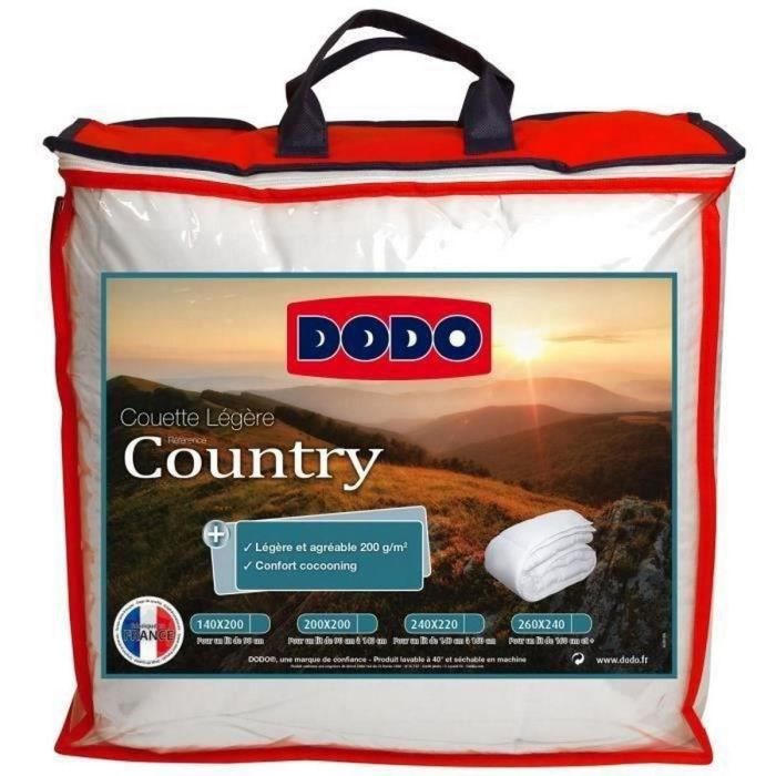 Dodo Edredón Country Light Fresco y Transpirable para Habitaciones Cálidas (+22°C) - Lavable 200x200 cm Blanco Fabricación Francesa 1 Dodo Edredón Country Light Fresco y Transpirable para Habitaciones Cálidas (+22°C) - Lavable 200x200 cm Blanco Fabricación Francesa 1