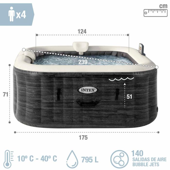 Spa Hinchable Intex 4 personas 795 L 3 Spa Hinchable Intex 4 personas 795 L 3
