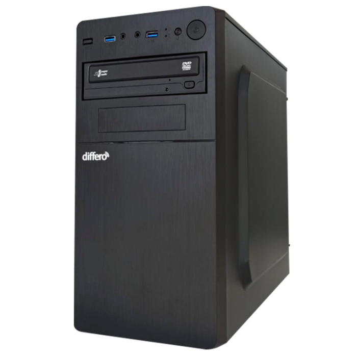 Differo OR1639275 PC Escritorio Intel Core i3-10100 8GB DDR4 RAM 256GB NVMe SSD Intel UHD Graphics 630 Windows 11 Home Negro Differo OR1639275 PC Escritorio Intel Core i3-10100 8GB DDR4 RAM 256GB NVMe SSD Intel UHD Graphics 630 Windows 11 Home Negro