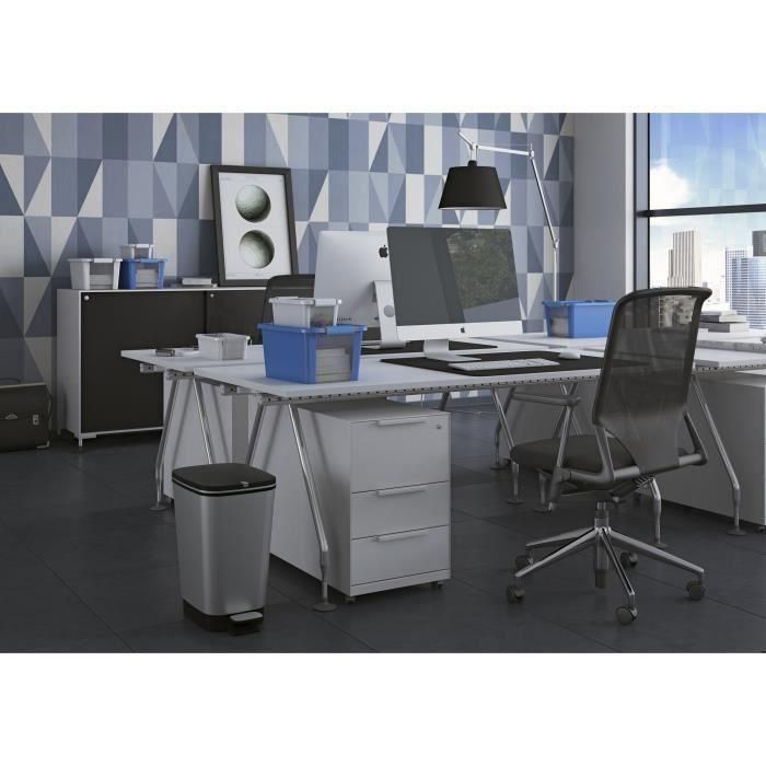 Kis Papelera de cocina de pedal 50L CHIC Inox con sello antiolor, mango de goma, base antideslizante para estabilidad y tira sujeta-bolsas 2 Kis Papelera de cocina de pedal 50L CHIC Inox con sello antiolor, mango de goma, base antideslizante para estabilidad y tira sujeta-bolsas 2