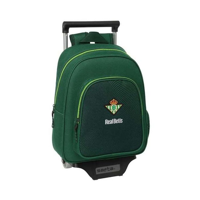 Mochila Escolar con Ruedas Real Betis Balompié Verde 28 x 34 x 10 cm