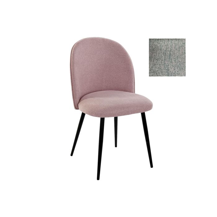 DKD Home Decor Silla Scandi Hecha a Mano de Poliéster y Metal, Desmontable, Alto 84 cm, Ancho 50 cm, Largo 52 cm, Altura asiento 50 cm