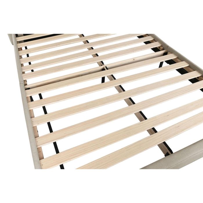 DKD Home Decor Cama Urban de Poliéster y Madera Beige 219x104x170 cm para Colchón 150x200 - Desmontable 4