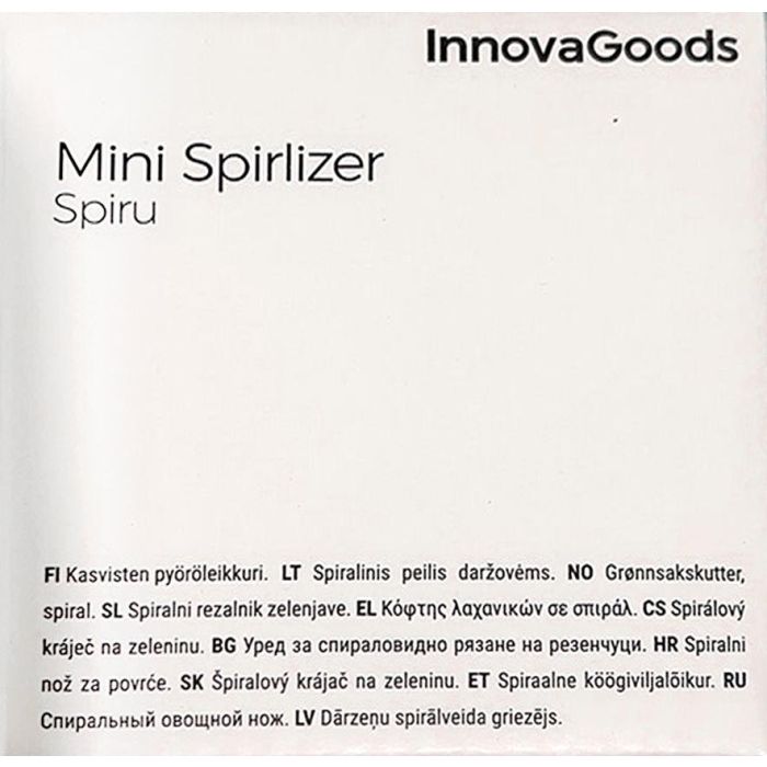 Cortador de Verduras en Espiral Spiru InnovaGoods 8 Cortador de Verduras en Espiral Spiru InnovaGoods 8