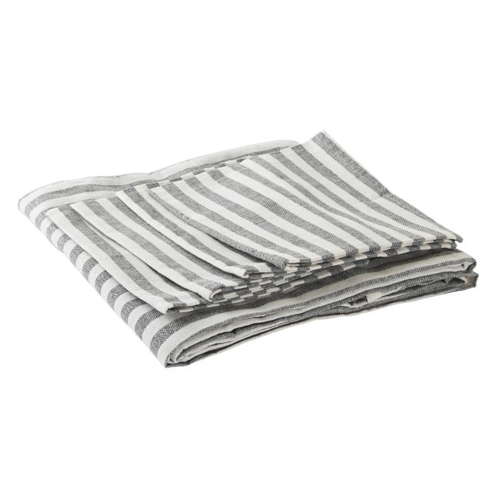 DKD Home Decor Mantel a Rayas Verde y Blanco 150x150 cm Pack de 5 Unidades Lavable a Máquina 200gsm 2 DKD Home Decor Mantel a Rayas Verde y Blanco 150x150 cm Pack de 5 Unidades Lavable a Máquina 200gsm 2