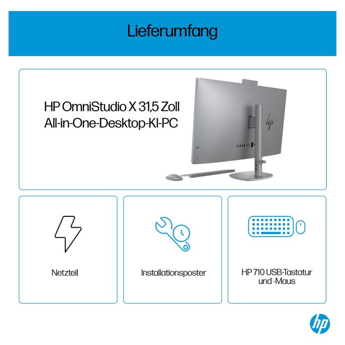 HP OmniStudio X All-in-One 32-c0073ng (Plata) Windows 11 Home 64-Bit 22