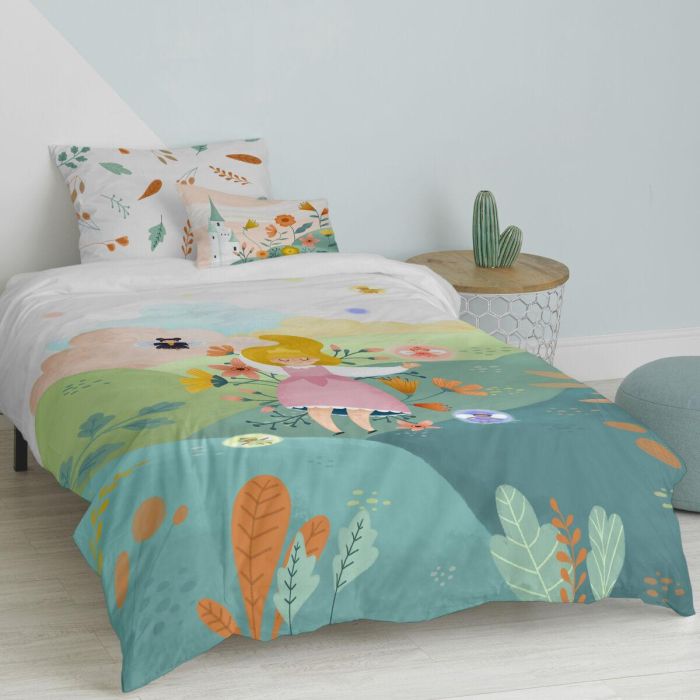 Juego de funda nórdica HappyFriday Mr Fox Dreaming Multicolor Cama de 80 2 Piezas 3