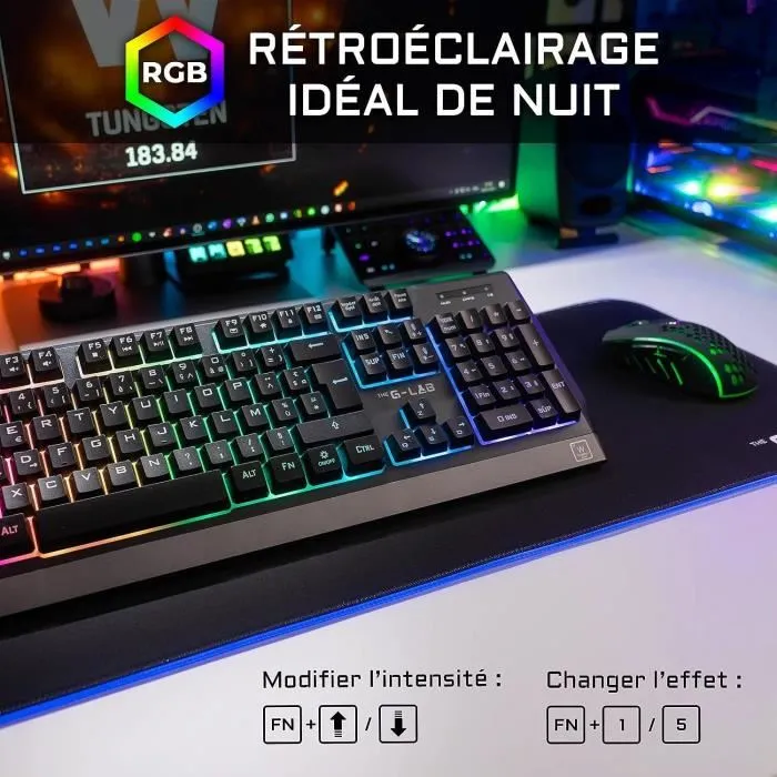 The G-Lab Combo Inalámbrico Teclado + Ratón para Juegos, Diseño Francés 2