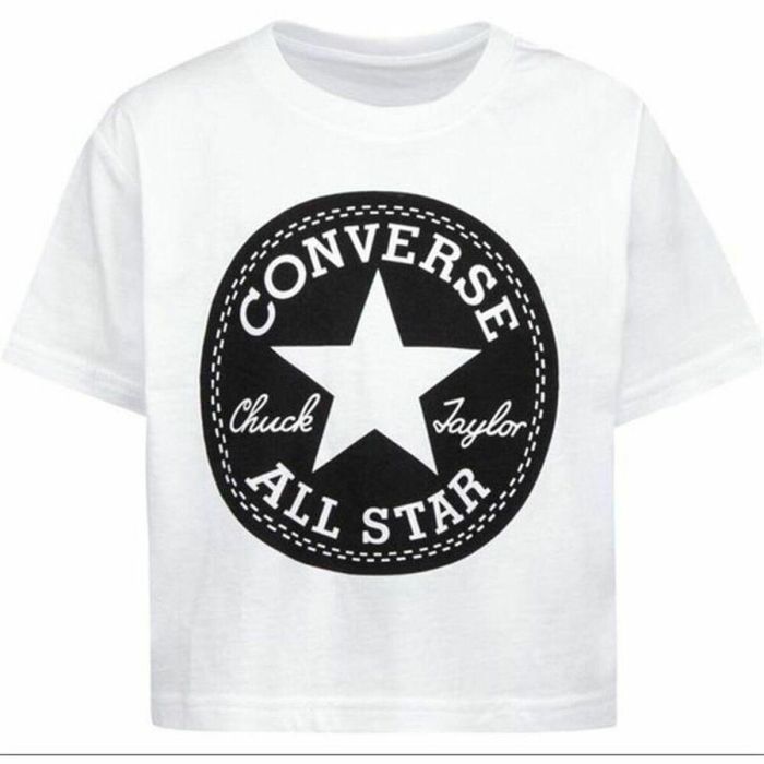 Camiseta de Manga Corta Infantil Converse Blanco