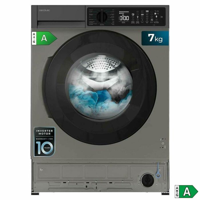 Lavadora Cecotec Bolero DressCode 750 BI Inverter Steel A 1200 rpm 7 kg 6