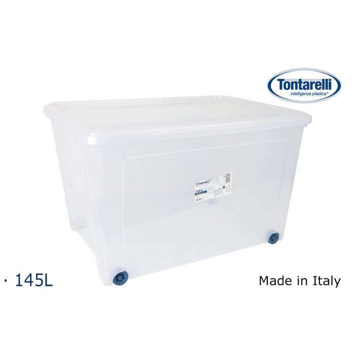 Caja de Almacenaje 145 L con Tapa y Ruedas Inde (3 Unidades) Caja de Almacenaje 145 L con Tapa y Ruedas Inde (3 Unidades)