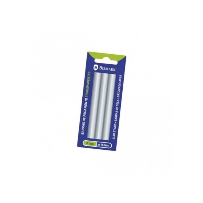 Bismark Blister 6 Barras de Pegamento Silicona Transparente 11,2 x 150 mm 327122