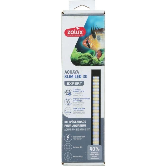 Tira de iluminación - Zolux - LED delgado regulable - Ajustable y adaptable como reemplazo de un tubo de neón T8 o T5 - 30 cm Tira de iluminación - Zolux - LED delgado regulable - Ajustable y adaptable como reemplazo de un tubo de neón T8 o T5 - 30 cm