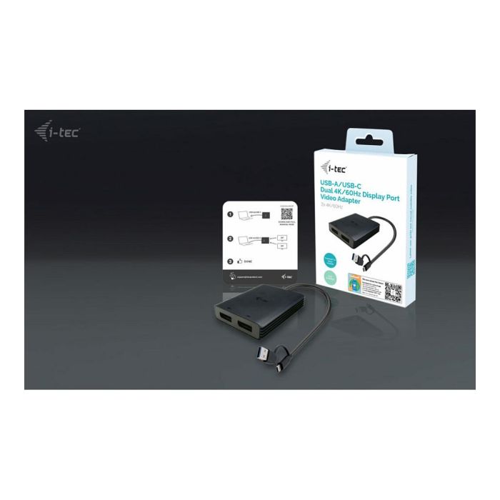 Cable USB i-Tec CADUAL4KDP Negro
