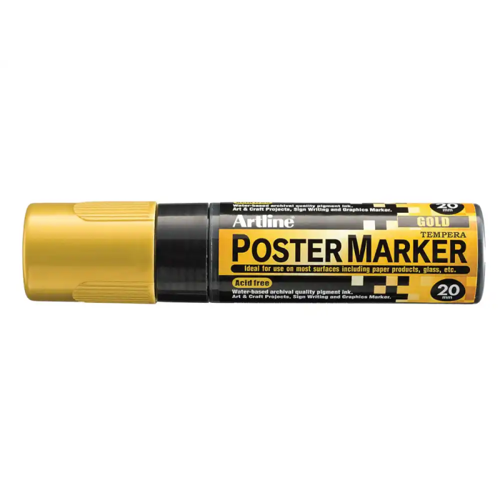 Artline Rotulador Poster Marker EPP-20 Punta Rectangular 20 mm Color Oro 1