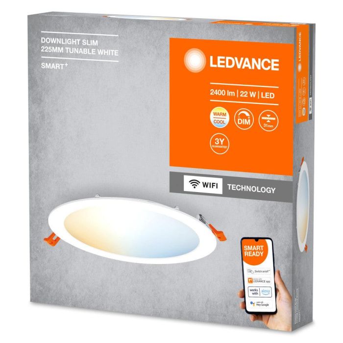 [LVE-4058075573277] Downlight LED Ledvance "Smart"   22W 2000Lm 3000…6500K 110º IP20 Regulable - CCT 1