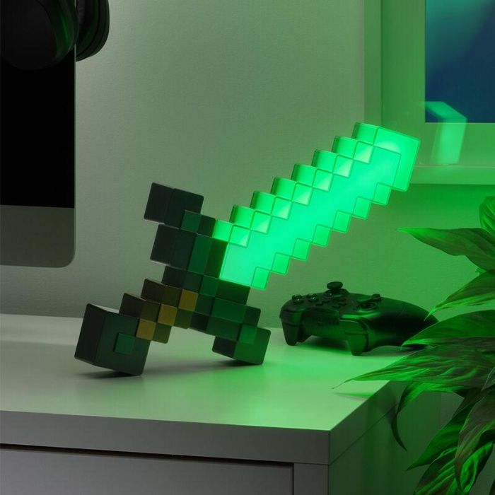 Lámpara Paladone Minecraft Espada Diamante 3 Lámpara Paladone Minecraft Espada Diamante 3