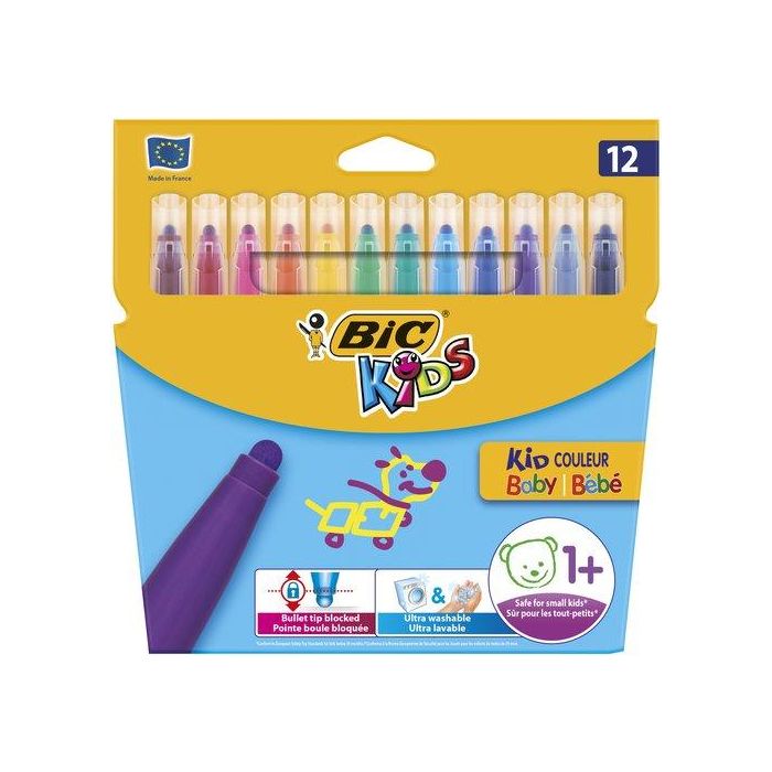 Rotulador Fibra Bic Kid Couleur Baby Caja De 12 (Set de 12)