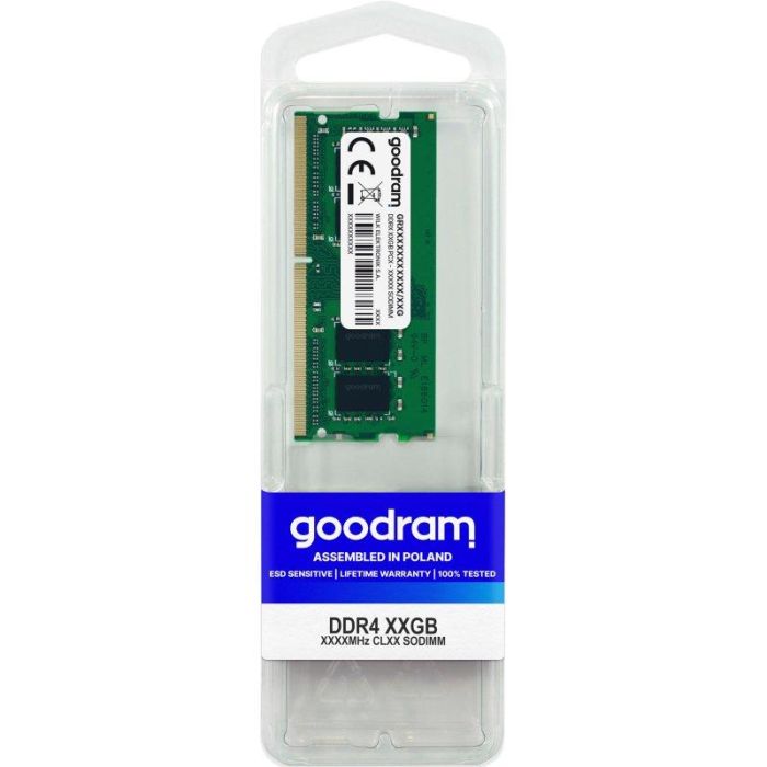 Goodram GR3200S464L22/16G Memoria RAM DDR4 SODIMM de 16GB, 3200MHz CL22 para Portátil 2 Goodram GR3200S464L22/16G Memoria RAM DDR4 SODIMM de 16GB, 3200MHz CL22 para Portátil 2