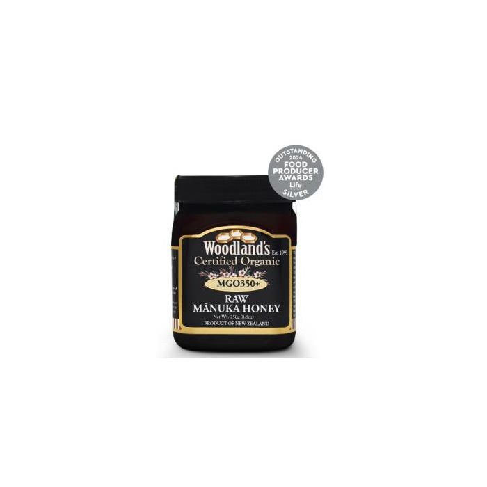 WOODLAND´S Miel de Manuka Raw MGO 350+ Monofloral Ecológica de Nueva Zelanda 250g
