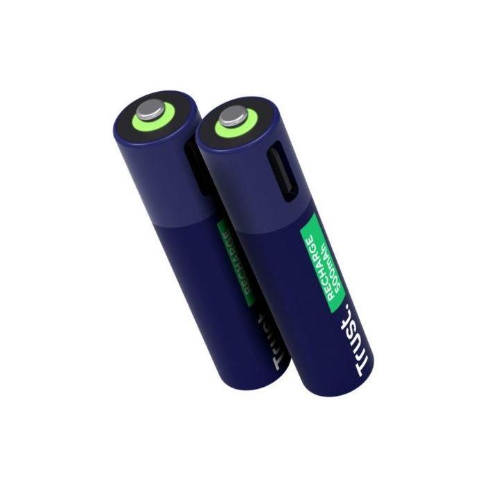 Pack de 2 Pilas AAA Trust 25585/ Recargables 1 Pack de 2 Pilas AAA Trust 25585/ Recargables 1