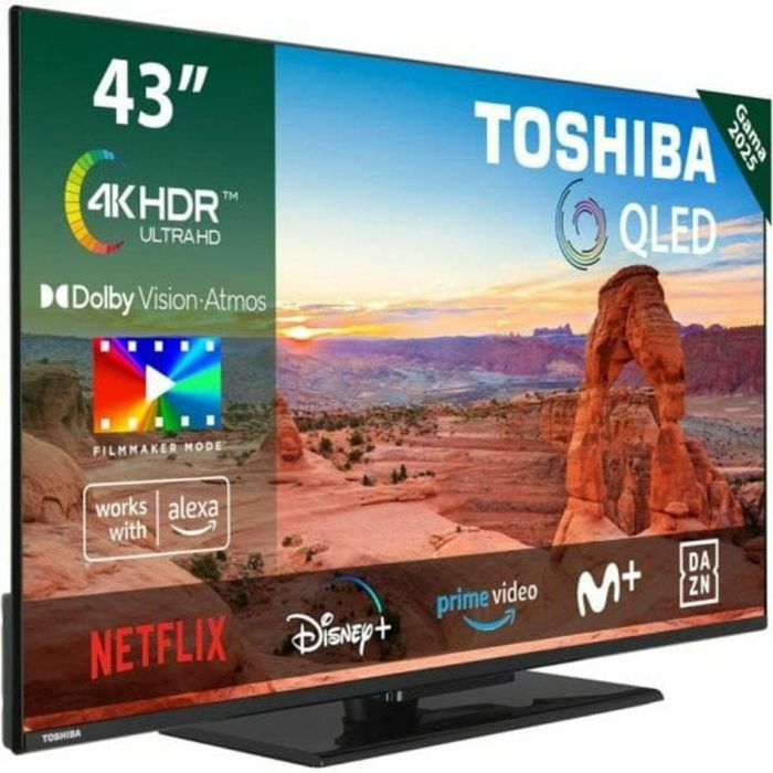 Toshiba 43QV3463DG Televisor Smart TV 43" 4K Ultra HD Negro con HDR Dolby Vision, Sonido Onkyo y Control por Voz 3 Toshiba 43QV3463DG Televisor Smart TV 43" 4K Ultra HD Negro con HDR Dolby Vision, Sonido Onkyo y Control por Voz 3