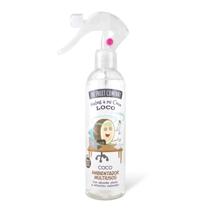 The Fruit Company Ambientador Spray Coco Exótico para Hogar y Tejidos 250ml - Elimina Olores, Aroma Duradero de Vainilla y Cítricos