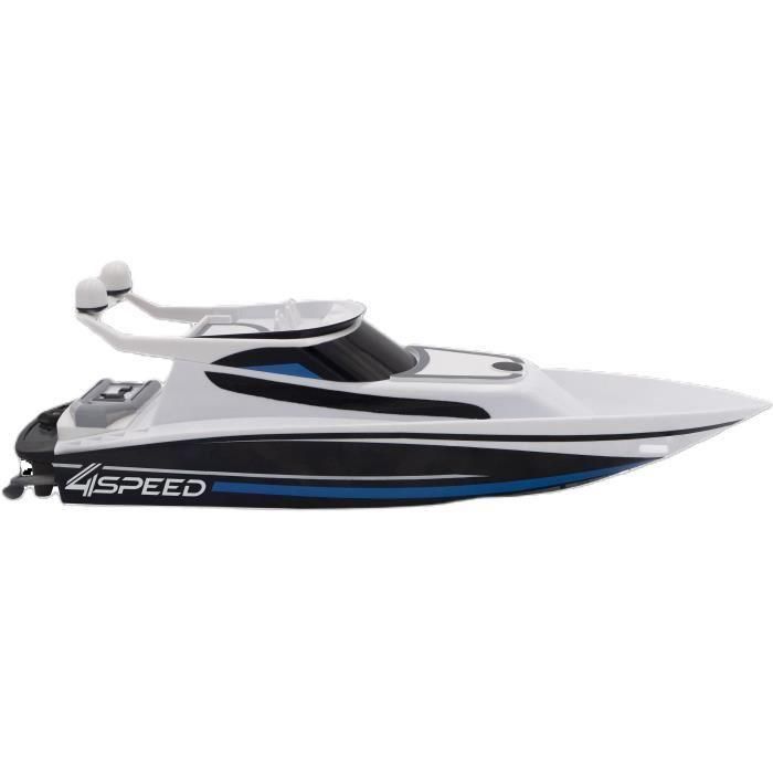 Silverlit SIL4891813700098 Lancha Teledirigida Rápida 4SPEED, Alta Velocidad 8 km/h, 34 cm, Colores Blanco y Negro, para Edades +8 Años 1 Silverlit SIL4891813700098 Lancha Teledirigida Rápida 4SPEED, Alta Velocidad 8 km/h, 34 cm, Colores Blanco y Negro, para Edades +8 Años 1