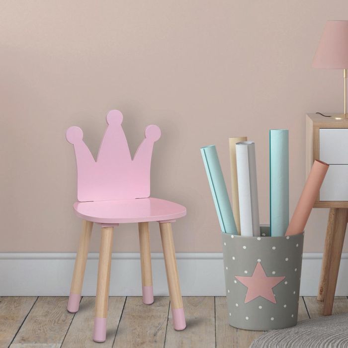 Home Deco Kids Silla Infantil Corona Rosa 1