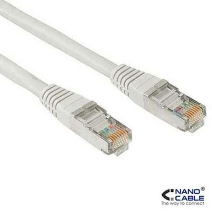 Nanocable 10.20.1305 Cable de Red Latiguillo RJ45 UTP Cat.6 LSZH AWG24 Cobre OFC, Baja Emisión de Humos, Retardante al Fuego, 5 Metros Gris