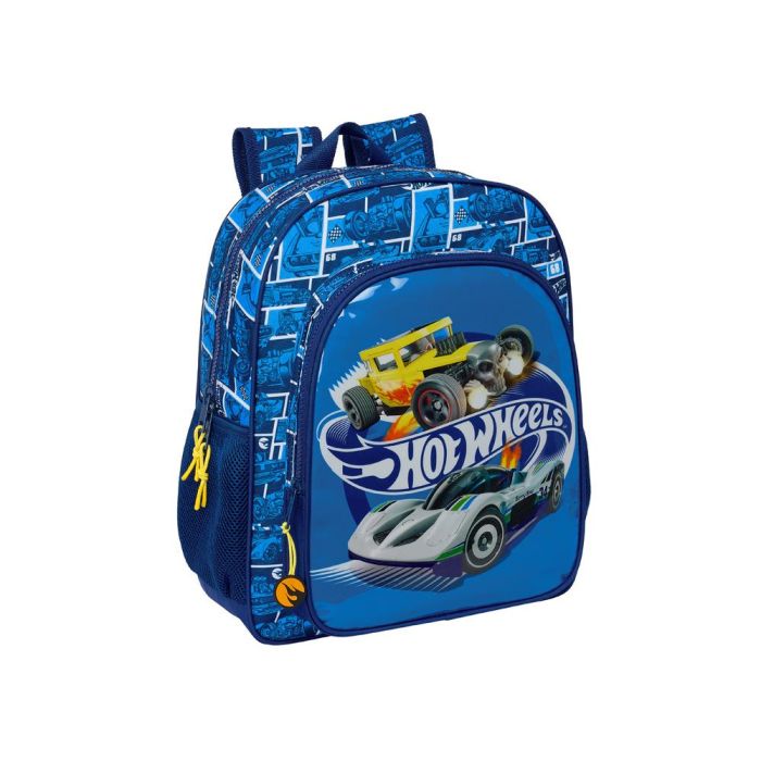 Mochila Safta Junior Adaptable A Carro Hot Wheels Sonny 380x320x120 mm