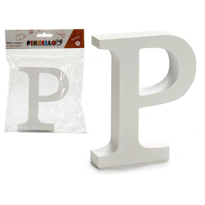 Letra P Madera Blanca 2x11 cm - Pincello (24 Unidades) Letra P Madera Blanca 2x11 cm - Pincello (24 Unidades)