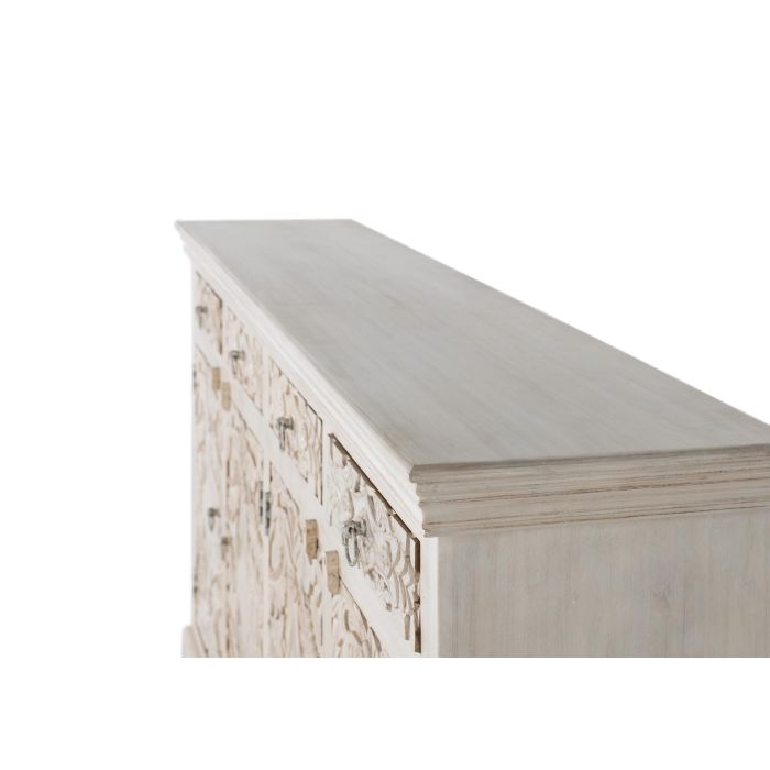 Giner y Colomer Aparador de Madera de Mango Blanco Envejecido 180 cm 6