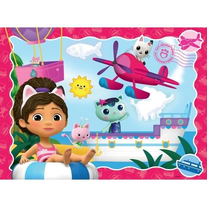 Ravensburger RAV1705468556588 Puzzle XXL 100 Piezas Gabby's Dollhouse: La Aventura de los Gatos - Casa de Muñecas de Gabby, para niños +6 años 1
