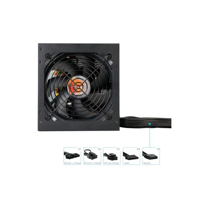 TooQ Fuente de Alimentación TQHELIOS-750SP 750W 80 Plus Bronze Ventilador 12cm 2