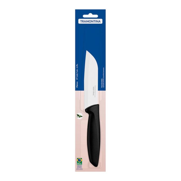 Cuchillo santouku 5" plenus negro 12,7cm tramontina 1