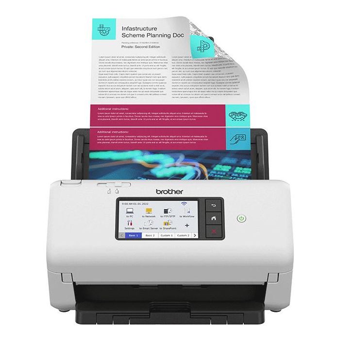 Brother Escáner Documental ADS-4700W con ADF Doble Cara WiFi - 80 ppm