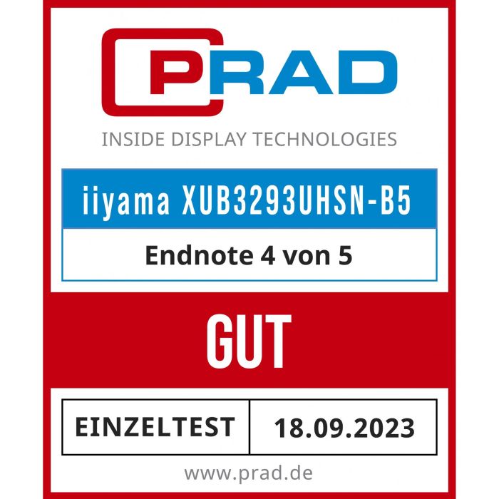 iiyama XUB3293UHSN-B5 Monitor IPS de 32" UHD (3840x2160) 4ms HDMI DisplayPort USB-C Negro 8