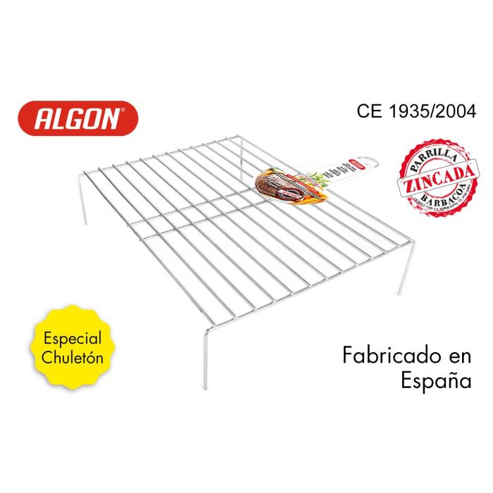Parrilla Chuletón Nº4 49.5x38x55 cm Zinc Algon BBQ (5 Unidades) Parrilla Chuletón Nº4 49.5x38x55 cm Zinc Algon BBQ (5 Unidades)