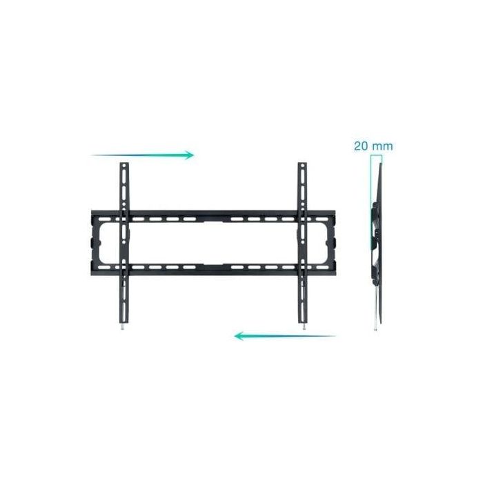 TooQ LP1080F-B Soporte de Pared Fijo para Televisor de 37-80 pulgadas, Compatible VESA hasta 600x400, Carga Máx 45kg, Ultra Delgado 20mm, Color Negro 1 TooQ LP1080F-B Soporte de Pared Fijo para Televisor de 37-80 pulgadas, Compatible VESA hasta 600x400, Carga Máx 45kg, Ultra Delgado 20mm, Color Negro 1