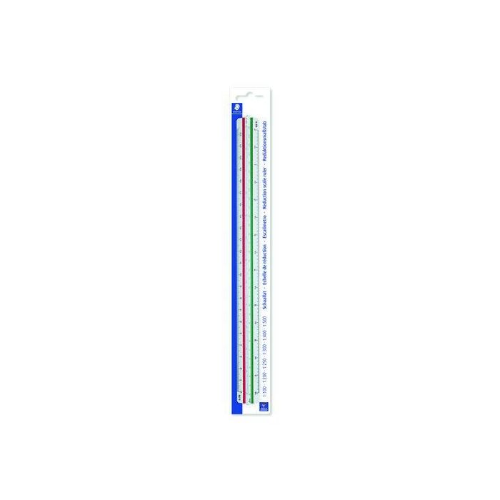Escalimetro Staedtler 30 Ctm. (Escalas 1:100, 1:200, 1:250, 1:300, 1:400, 1:500)