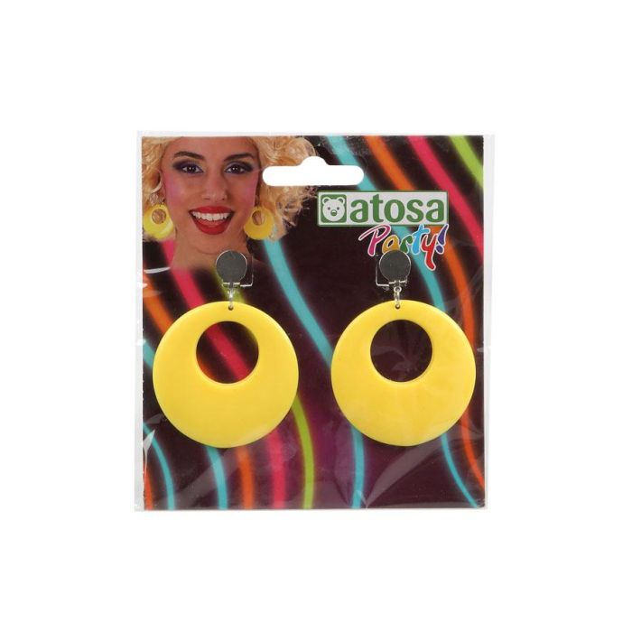 Pendientes Neón Amarillo Carnaval Mujer Adulto 1