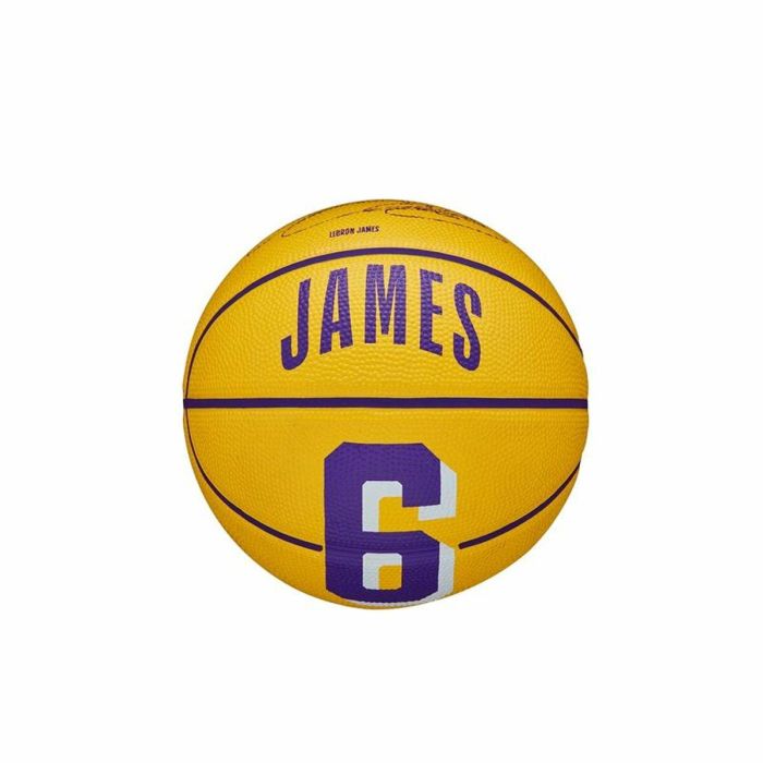 Balón de Baloncesto Wilson NBA Player Icon Mini Lebron Amarillo Talla única Balón de Baloncesto Wilson NBA Player Icon Mini Lebron Amarillo Talla única