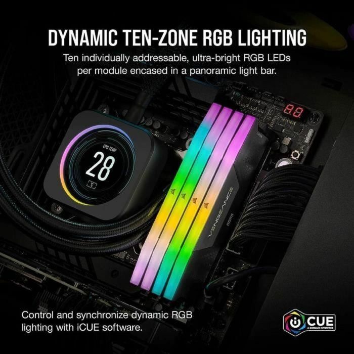 Corsair Vengeance RGB CMH32GX5M2B6400C36 módulo de memoria 32 GB 2 x 16 GB DDR5 6400 MHz 18 Corsair Vengeance RGB CMH32GX5M2B6400C36 módulo de memoria 32 GB 2 x 16 GB DDR5 6400 MHz 18